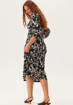 Structure Button Midi Dress