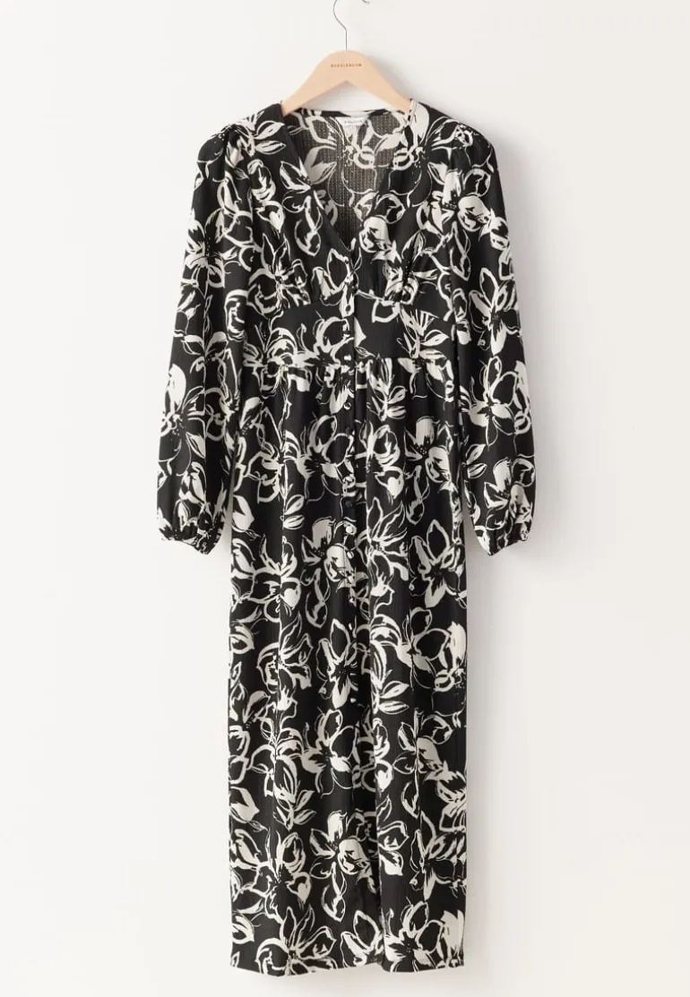 Structure Button Midi Dress