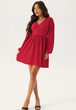 Structure Button Mini Dress