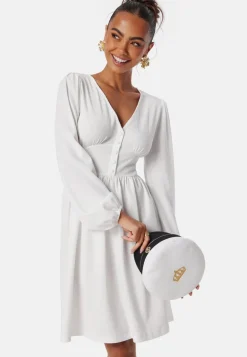 Structure Button Short Dress