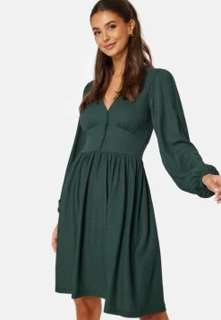 Structure Button Short Dress