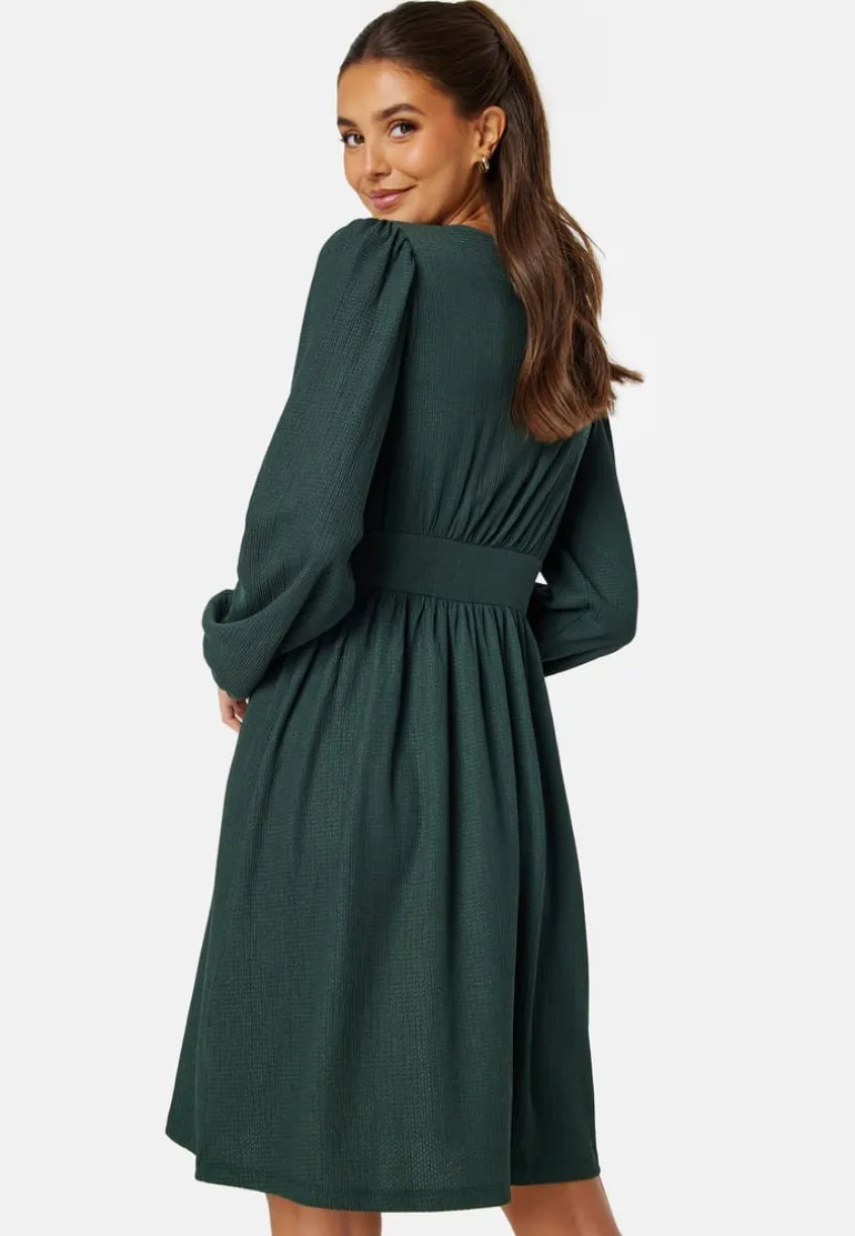 Structure Button Short Dress