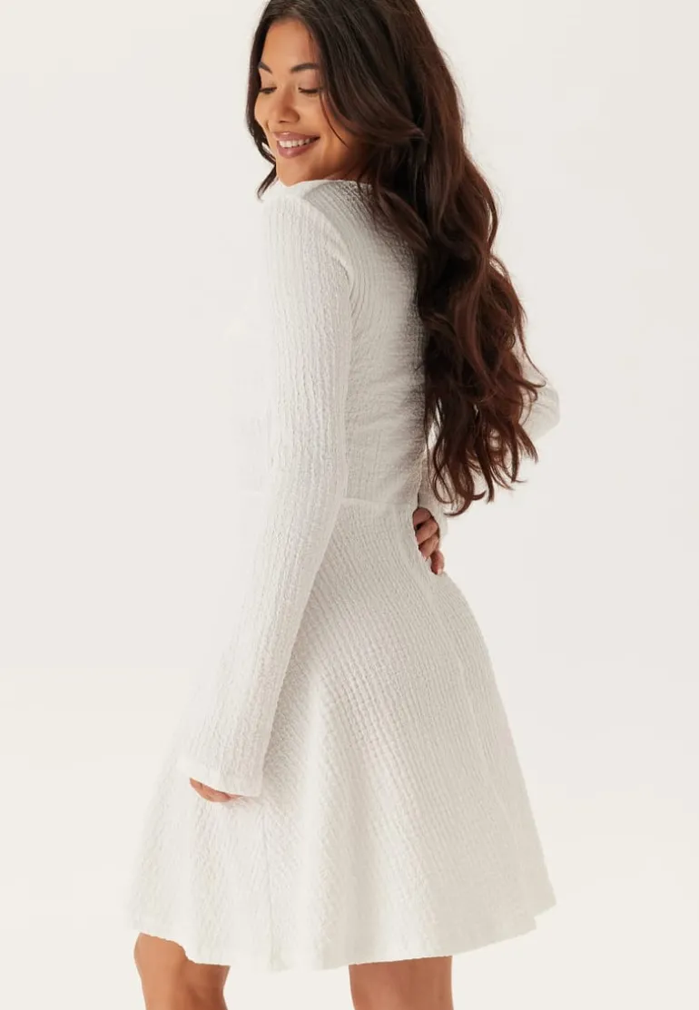 Structured V-neck Skater Dress