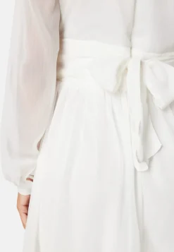 Tie Back L/S Chiffon Dress
