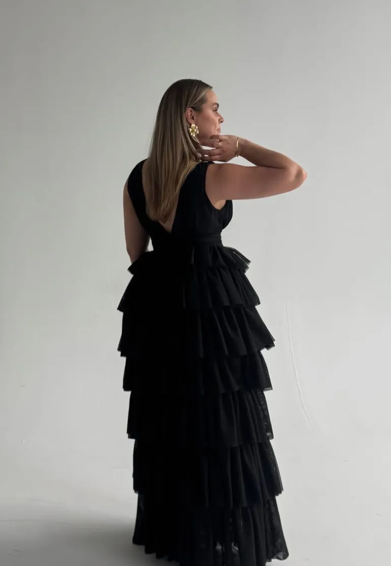 Tulle Frill Gown