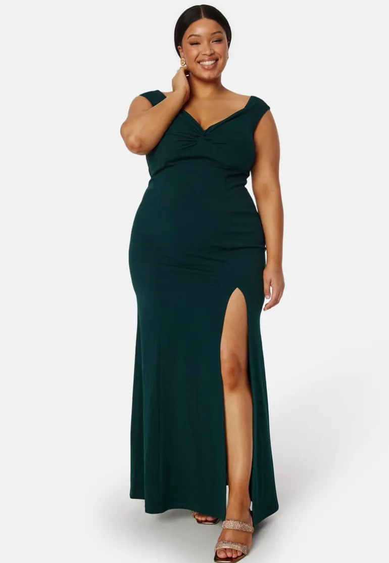 Twist Off Shoulder Gown