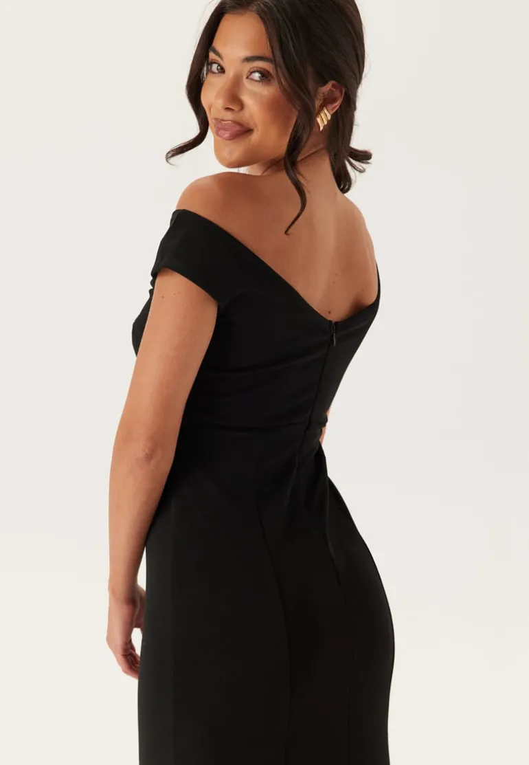 Twist Off Shoulder Gown