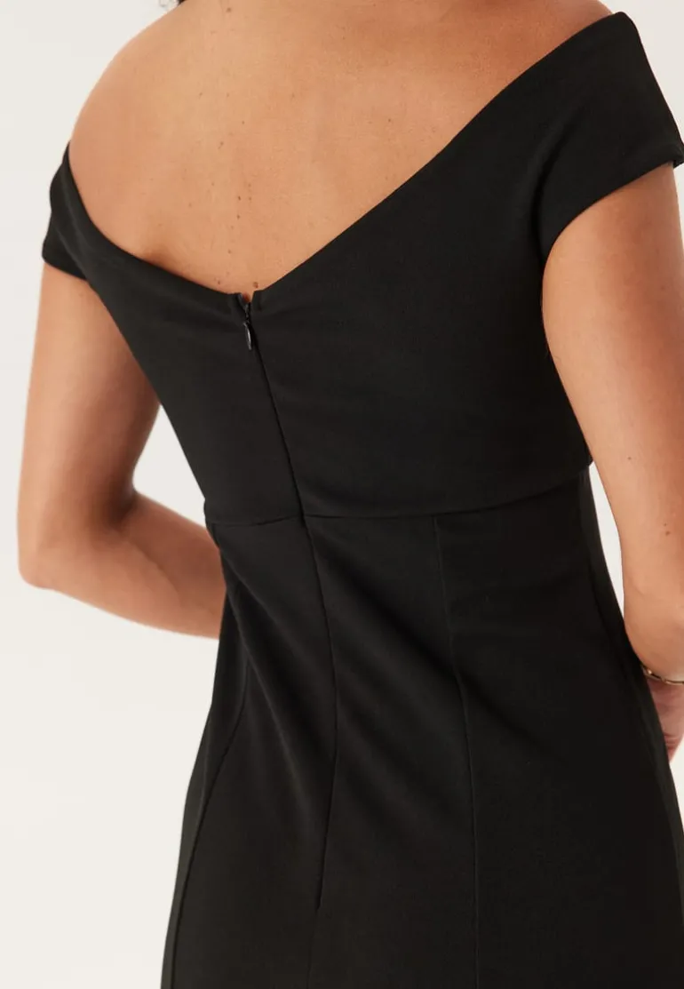 Twist Off Shoulder Gown