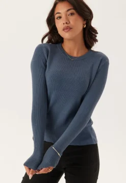 Vicomfy O-neck L/S KNIT TOP