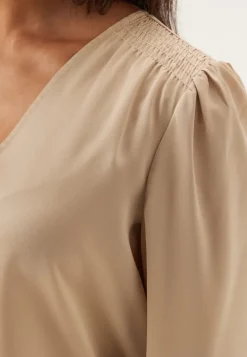 Viellette L/S SMOCK SATIN TOP