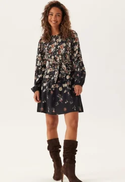 Vielma O-neck L/S SHORT DRESS