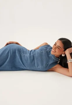 Vinona S/L Midi Denim Dress