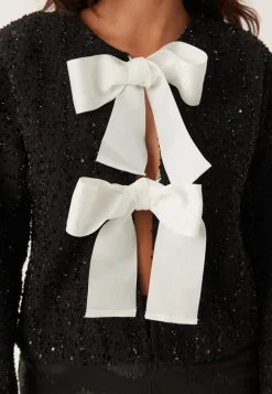 Viotta L/S BOW CARDIGAN