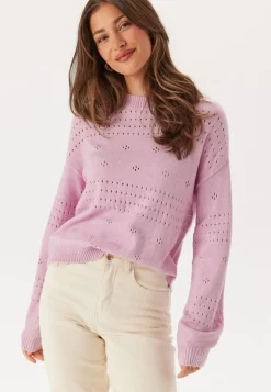 Viril L/S O-Neck Pointelle Knit