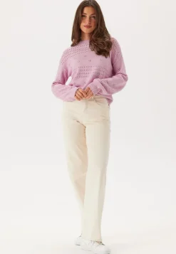 Viril L/S O-Neck Pointelle Knit