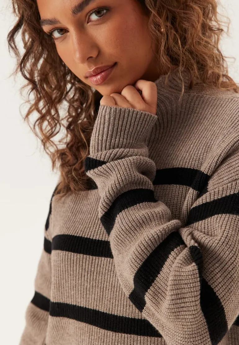Viril Mockneck L/S Knit Rib Top