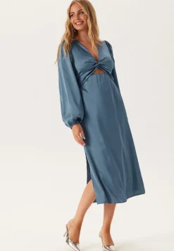 Vischasta L/S CUT OUT MIDI DRESS