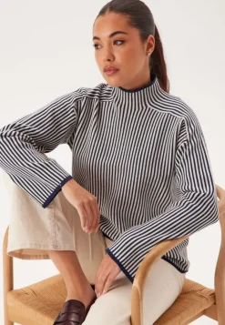 Vmgold Ls Highneck Pinstripe P