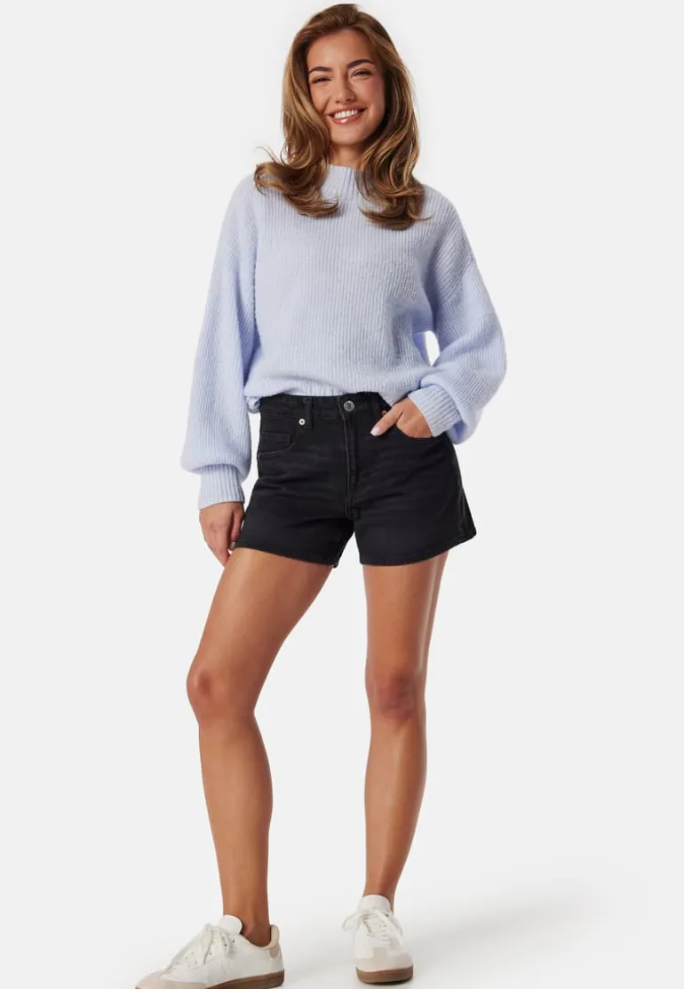 Vmtess mid rise short denim shorts