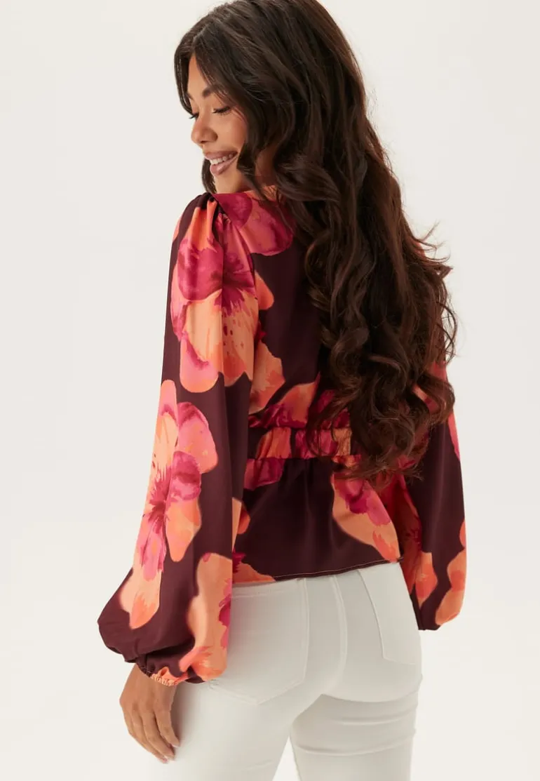 V-neck L/S Blouse
