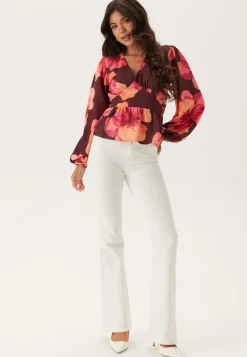 V-neck L/S Blouse
