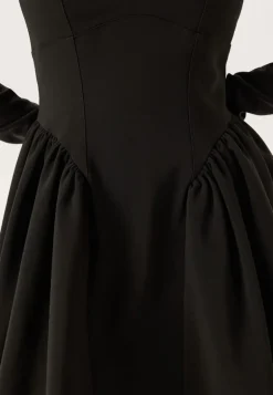 Volume Skirt Long Sleeve Mini Dress