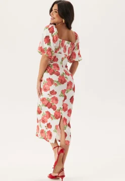 Volume Sleeve Midi Dress