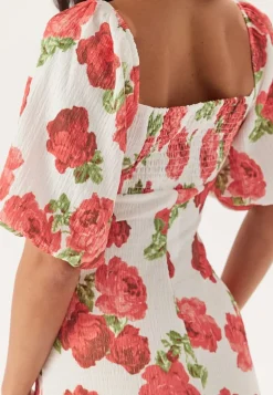 Volume Sleeve Midi Dress