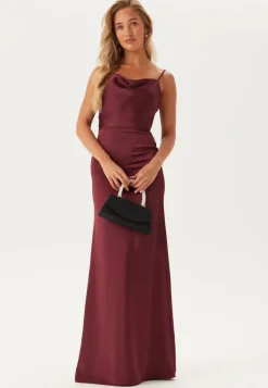 Waterfall Satin Gown