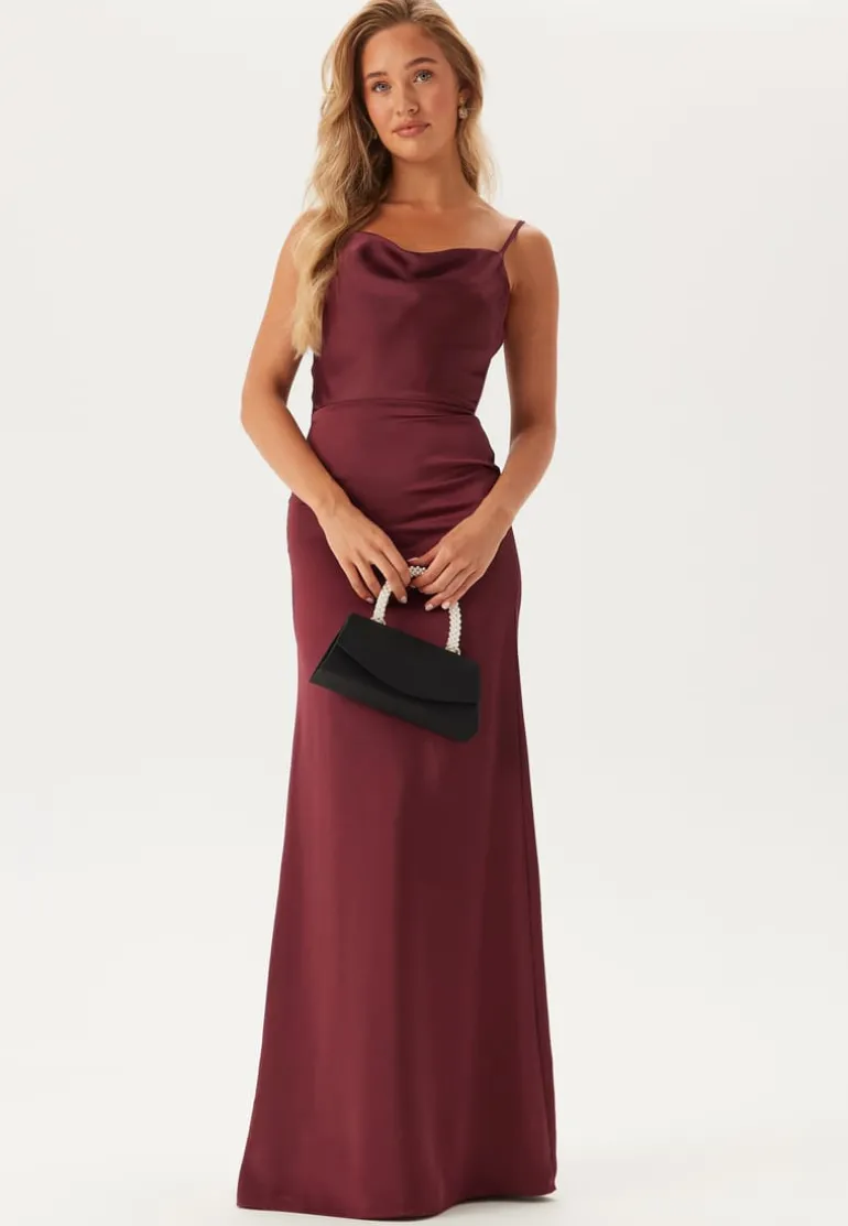 Waterfall Satin Gown