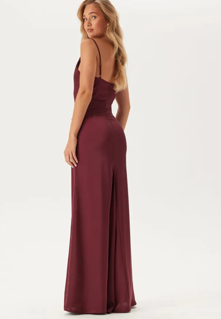 Waterfall Satin Gown