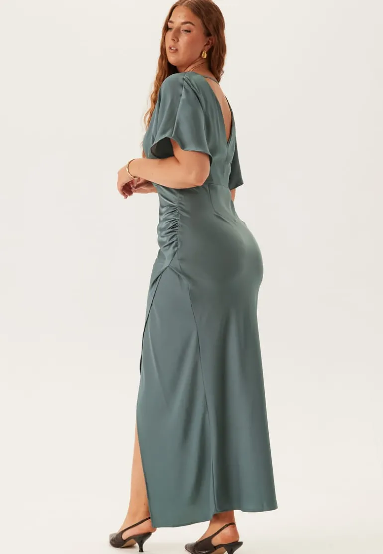 Wrap Satin Gown