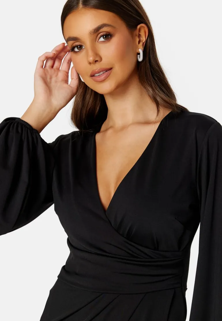 Wrap Stretchy Midi Dress