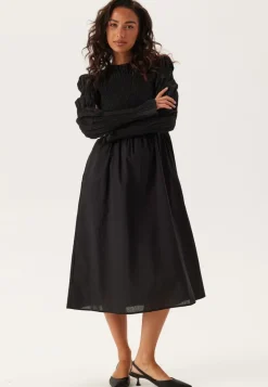 Yaschemma Ls Smock Midi Dress