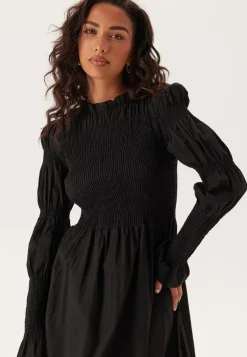 Yaschemma Ls Smock Midi Dress