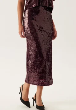 Yasroyalina Hmw Sequin Ankle Skirt