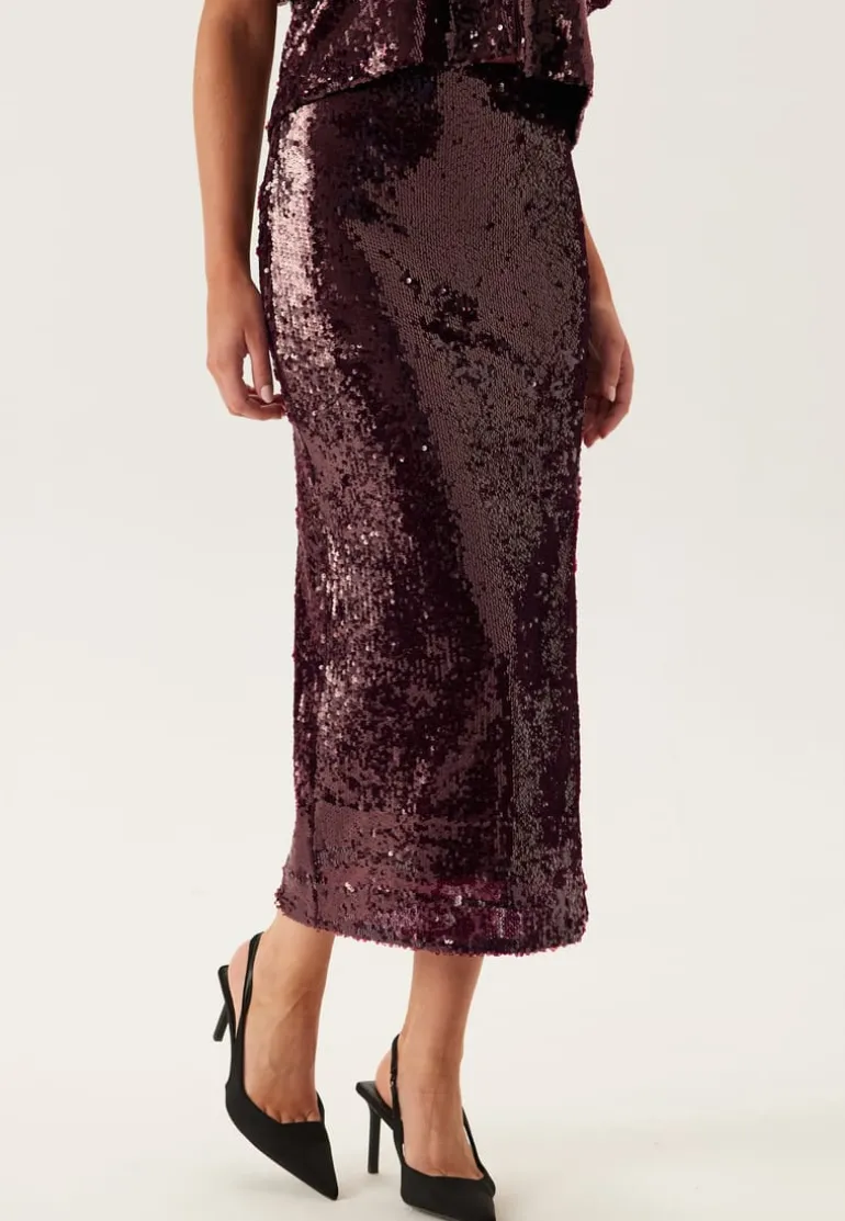 Yasroyalina Hmw Sequin Ankle Skirt